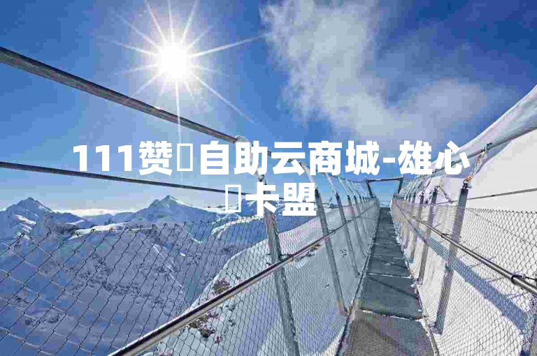 111赞✨自助云商城-雄心✨卡盟