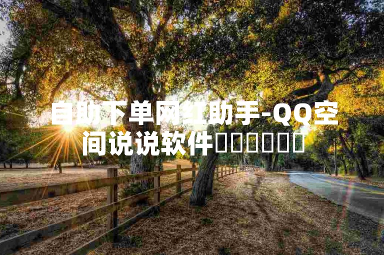 自助下单网红助手-QQ空间说说软件✨✨✨✨✨✨