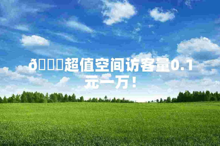 🚀超值空间访客量0.1元一万！