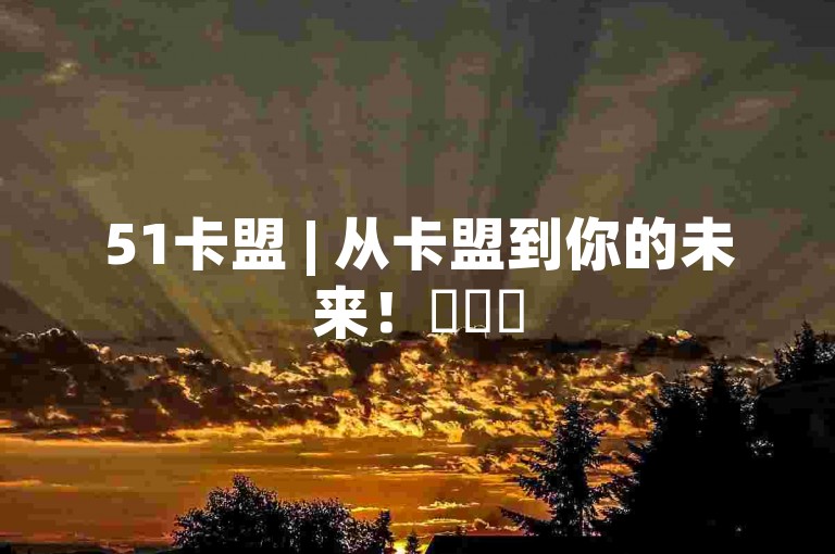 51卡盟 | 从卡盟到你的未来！✨✨✨