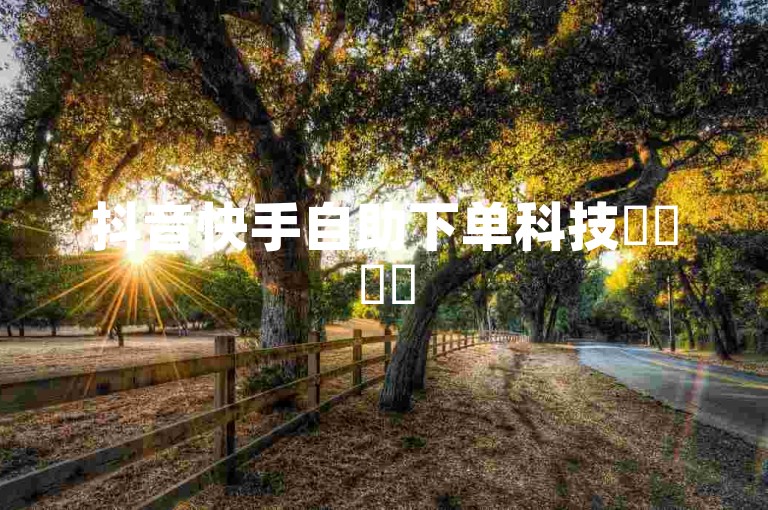 抖音快手自助下单科技✨✨✨✨