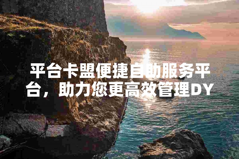 平台卡盟便捷自助服务平台，助力您更高效管理DY✨✨✨