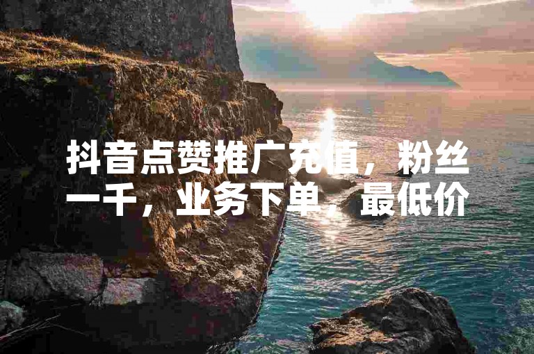 抖音点赞推广充值，粉丝一千，业务下单，最低价，全网最低价！✨🔥🔥🔥🔥✨