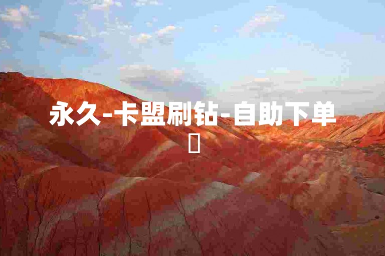 永久-卡盟刷钻-自助下单✨