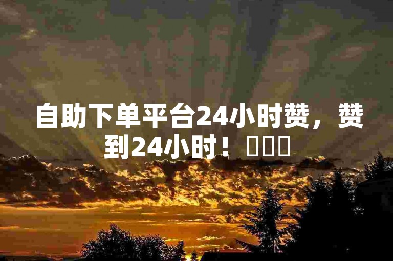 自助下单平台24小时赞，赞到24小时！✨✨✨