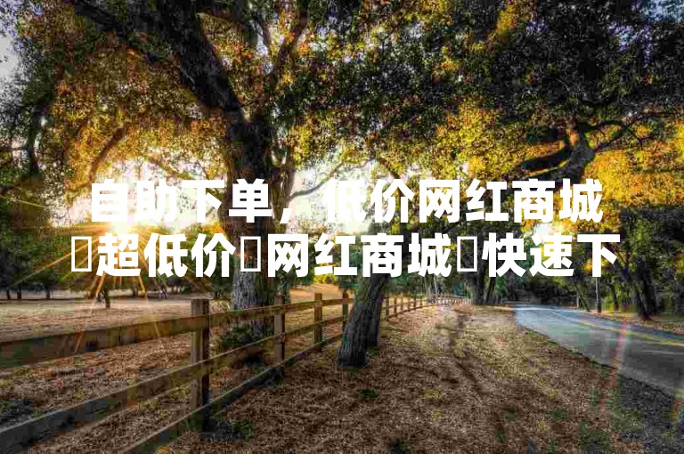 自助下单，低价网红商城✨超低价✨网红商城✨快速下单✨