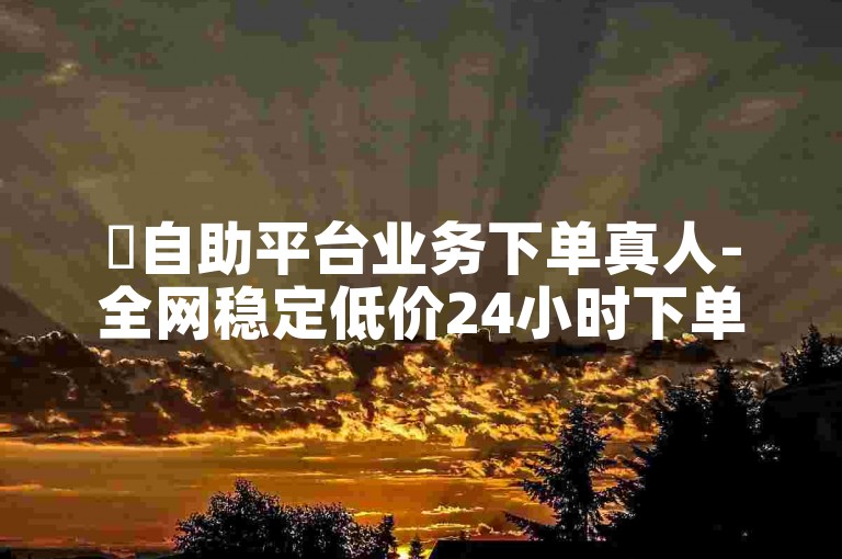 ✨自助平台业务下单真人-全网稳定低价24小时下单平台热血重燃！