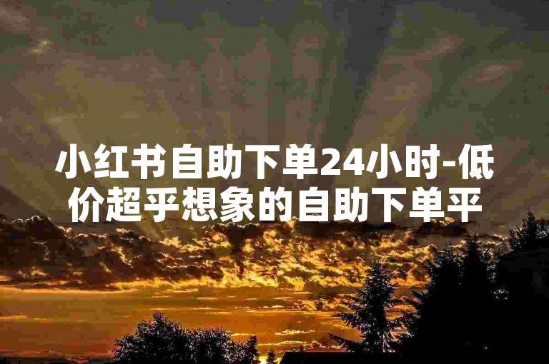 小红书自助下单24小时-低价超乎想象的自助下单平台！自助下单 小红书 自助优惠 有趣 价格优惠 24小时下单
