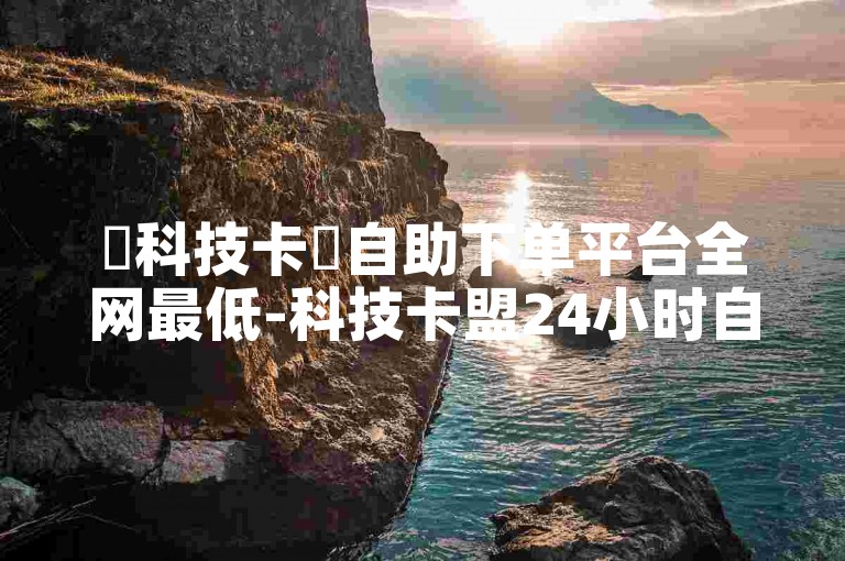 ✨科技卡✨自助下单平台全网最低-科技卡盟24小时自助下单平台