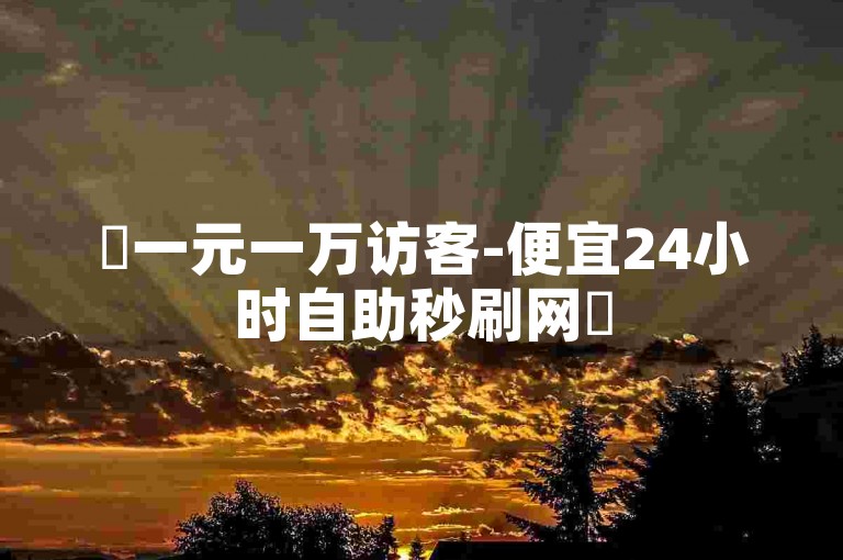 ✨一元一万访客-便宜24小时自助秒刷网✨