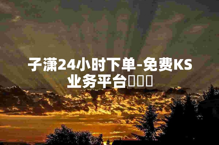 子潇24小时下单-免费KS业务平台✨✨✨