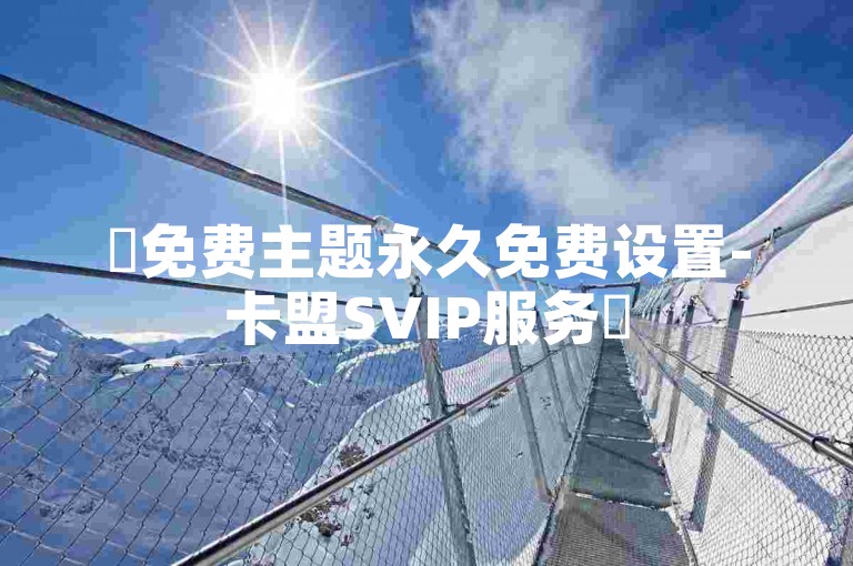 ✨免费主题永久免费设置-卡盟SVIP服务✨