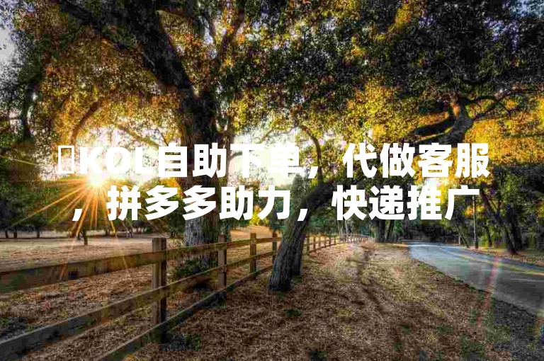 ✨KOL自助下单，代做客服，拼多多助力，快递推广消耗数据，怎么解决✨