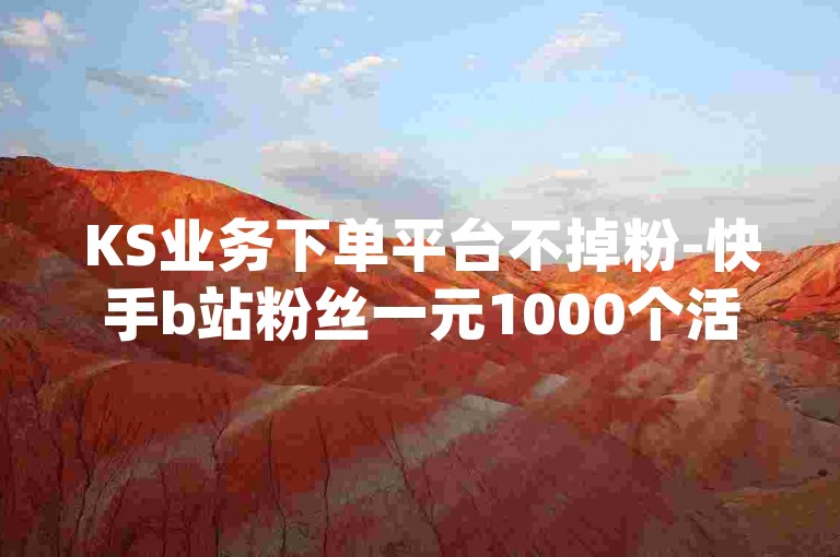 KS业务下单平台不掉粉-快手b站粉丝一元1000个活粉 dy业务下单低价 qq个性标签赞网址✨