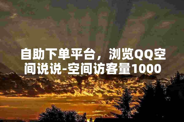 自助下单平台，浏览QQ空间说说-空间访客量10000✨✨✨✨✨✨✨✨✨✨✨✨