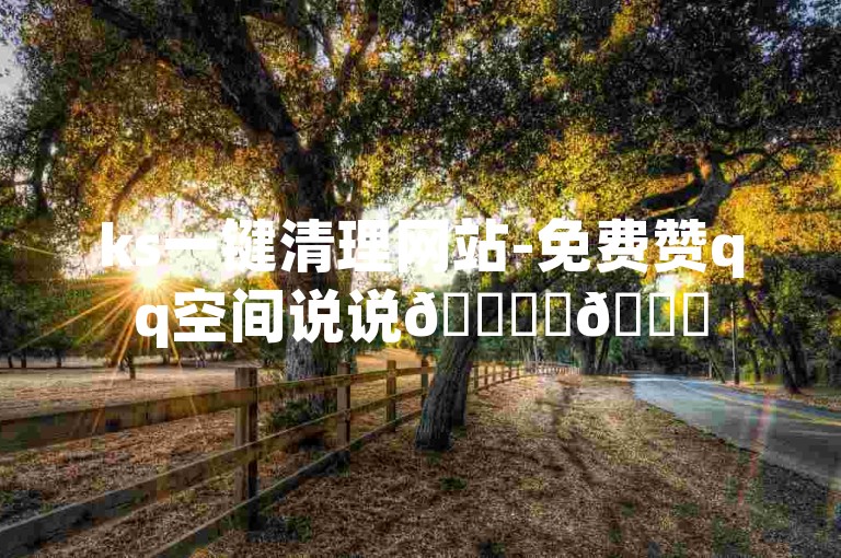 ks一键清理网站-免费赞qq空间说说🚀✨🌟